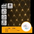 Aigostar - LED zewnętrzny łańcuch świąteczny 100xLED/8 funkcji/3xAA 4,5x1,5m IP44 ciepła biała