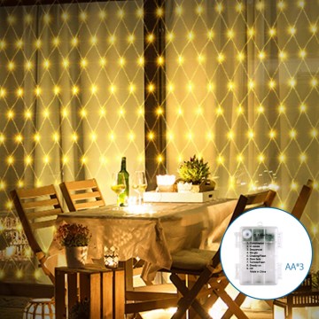 Aigostar - LED Zewnętrzny łańcuch świąteczny 100xLED/8 funkcji/3xAA 4,5x1,5m IP44 ciepła biel