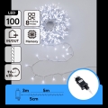 Aigostar - LED zewnętrzny łańcuch świąteczny 100xLED/8 funkcji 5,3m IP44 zimna biel