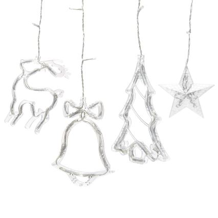 Aigostar - zewnętrzny świąteczny łańcuch LED 120 diod LED / 8 trybów 3 x 0,6 m IP44 ciepłe białe światło + pilot zdalnego sterowania