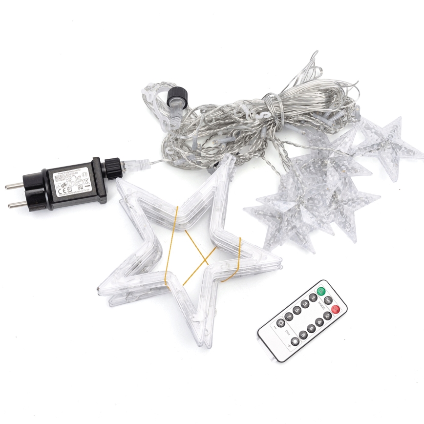 Aigostar - LED zewnętrzny łańcuch świąteczny 120xLED/8 funkcji 3x0,6 m IP44 ciepła biała + pilot zdalnego sterowania