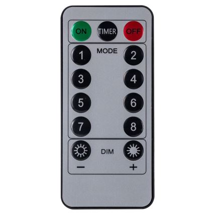 Aigostar - LED zewnętrzne lampki świąteczne 120xLED/8 funkcji 3x0,6 m IP44 ciepła biała + zdalne sterowanie