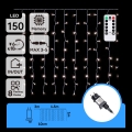 Aigostar - LED zewnętrzny łańcuch świąteczny 150xLED/6W/230V/8 funkcji 1,5x1m IP44 zimne białe światło + zdalne sterowanie
