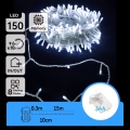 Aigostar - LED Zewnętrzny łańcuch świąteczny 150xLED/8 funkcji 15,3m IP44 zimna biel