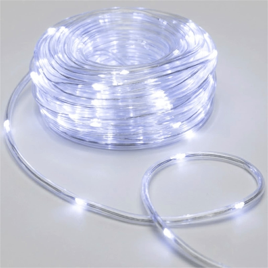Aigostar - LED zewnętrzny łańcuch świąteczny 150xLED/8 funkcji 3xAA 15,3m IP44 zimna biel