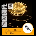 Aigostar - LED zewnętrzny łańcuch świąteczny 200 diod LED/8 funkcji 23m IP44 ciepła biel