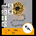 Aigostar - LED zewnętrzny łańcuch świąteczny 2000xLED/8 funkcji 103m IP44 ciepła biała