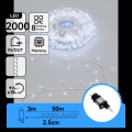 Aigostar - LED zewnętrzny łańcuch świąteczny 2000xLED/8 funkcji 53m IP44 zimna biel