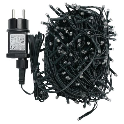 Aigostar - Zewnętrzny łańcuch świąteczny LED, 200 diod LED / 8 trybów, 20 m, IP44, zimna biel