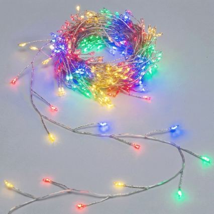 Aigostar - LED Zewnętrzny łańcuch świąteczny 200xLED/8 funkcji 3xAA 6,3m IP44 wielokolorowy