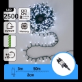 Aigostar - LED zewnętrzny łańcuch świąteczny 2500xLED/8 funkcji 53m IP44 zimna biel