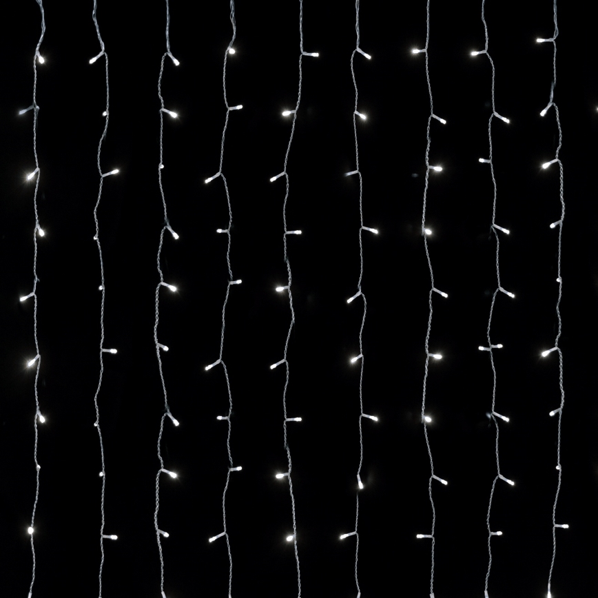 Aigostar - Zewnętrzne lampki świąteczne LED 288xLED/8 funkcji 1,5x1,8m IP44 zimne białe światło