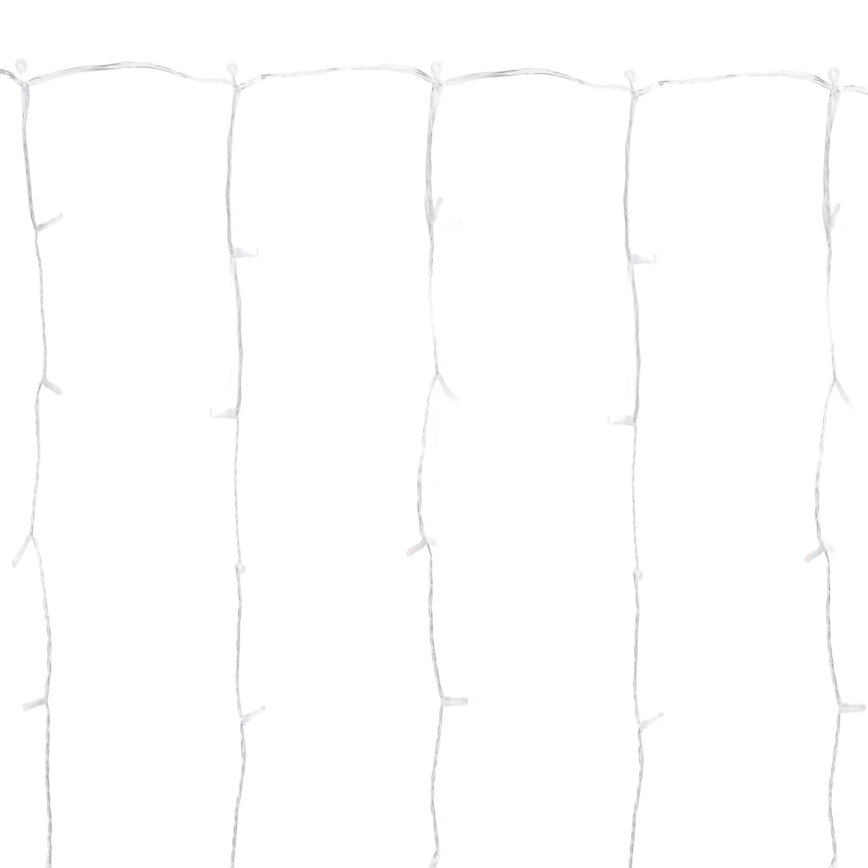 Aigostar - Zewnętrzne lampki świąteczne LED 288xLED/8 funkcji 1,5x1,8m IP44 zimne białe światło