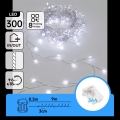 Aigostar - LED zewnętrzny łańcuch świąteczny 300 diod LED/8 funkcji 3xAA 9,3m IP44 zimna biel