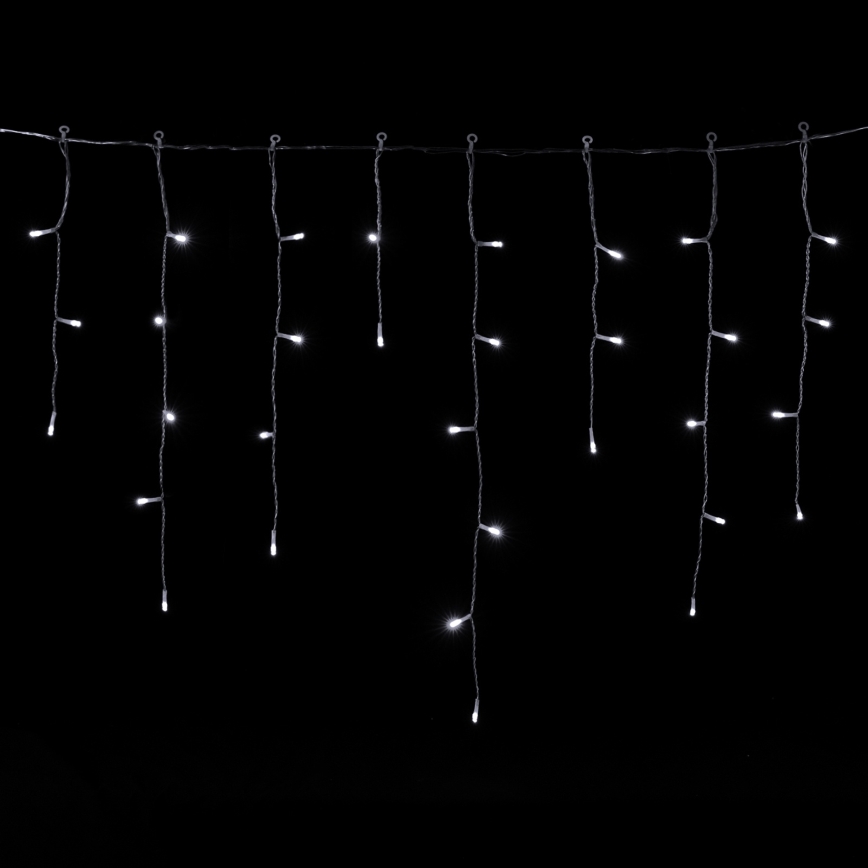 Aigostar - zewnętrzne lampki świąteczne LED 300xLED/8 funkcji 3xAA 18x0,6 m IP44 zimne białe światło