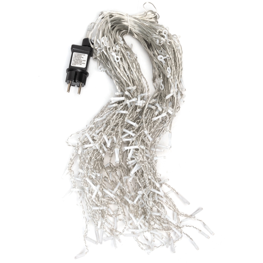 Aigostar - Zewnętrzny łańcuch świąteczny LED 300 diod / 8 trybów 15x0,4 m IP44 ciepła biała