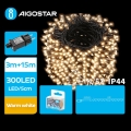 Aigostar - LED Zewnętrzny łańcuch świąteczny 300xLED/8 funkcji 18m IP44 ciepła biel
