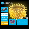 Aigostar - LED zewnętrzny łańcuch świąteczny 300xLED/8 funkcji 33m IP44 ciepła biała