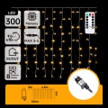 Aigostar - LED zewnętrzny łańcuch świąteczny 300xLED/8 funkcji 3x1m IP44 ciepła biała + zdalne sterowanie