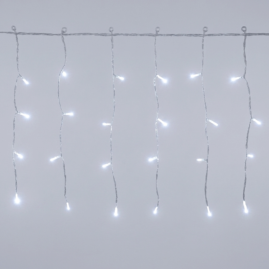 Aigostar - LED girlanda świąteczna zewnętrzna 300xLED/8 funkcji 3xAA 18x0,4m IP44 zimna biel