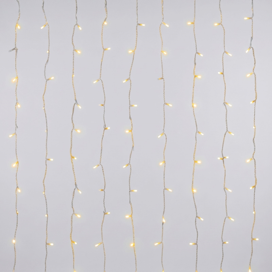 Aigostar - LED Zewnętrzny łańcuch świąteczny 372xLED/8 funkcji 3xAA 6x1,2m IP44 ciepła biała