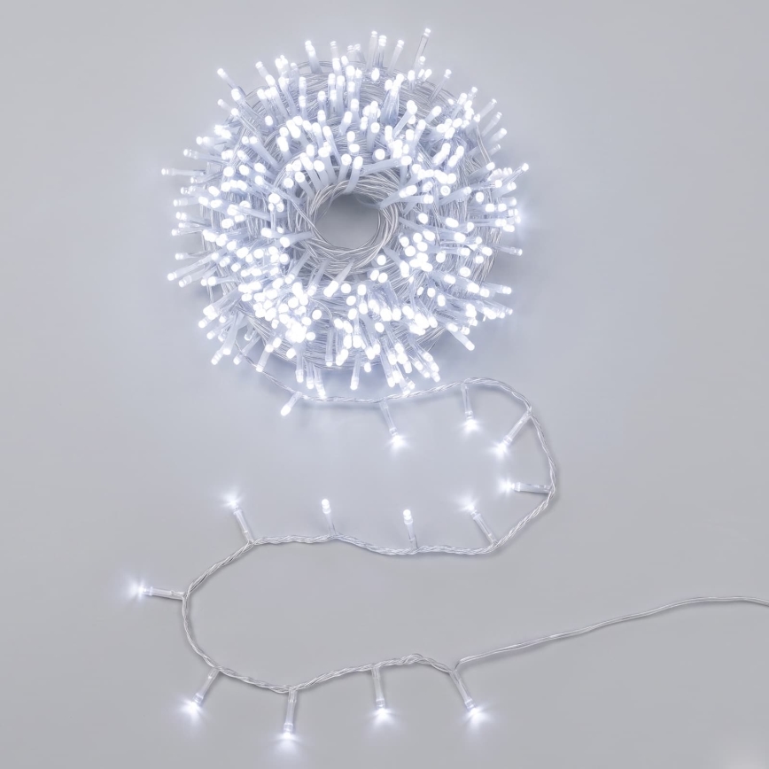 Aigostar - LED zewnętrzny łańcuch świąteczny 400 diod LED/8 funkcji 23 m IP44 zimna biel