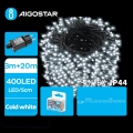Aigostar - LED Zewnętrzny łańcuch świąteczny 400xLED/8 funkcji 23m IP44 zimna biel