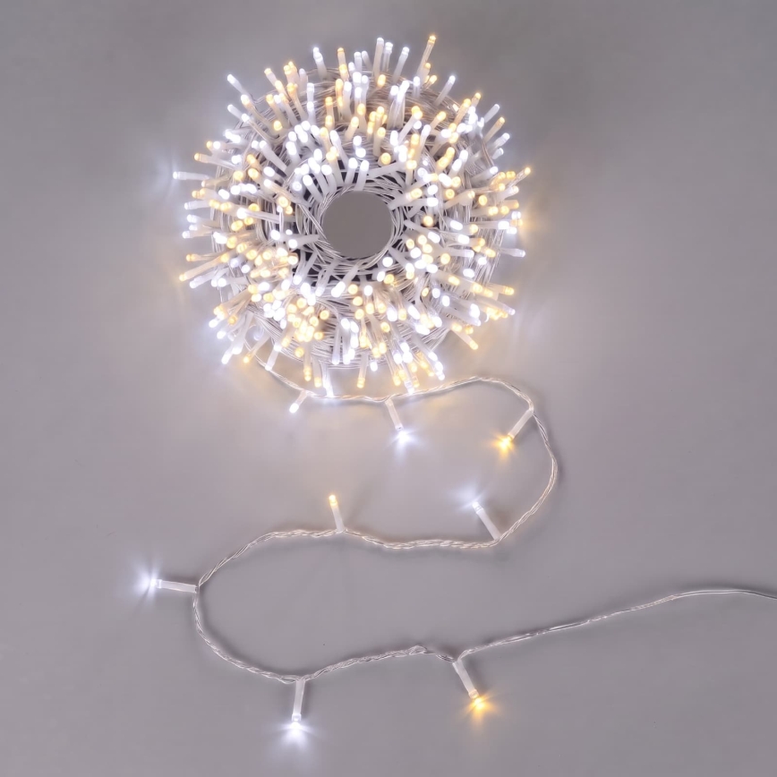 Aigostar - Zewnętrzny łańcuch świąteczny LED, 400 diod, 8 funkcji, 43 m, IP44, ciepła/zimna biała