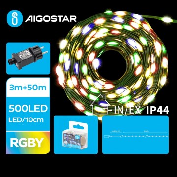 Aigostar - LED Zewnętrzny łańcuch świąteczny 500xLED/8 funkcji 53m IP44 wielobarwny