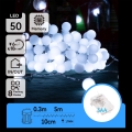 Aigostar - LED Zewnętrzny łańcuch świąteczny 50xLED/3xAA/8 funkcji 5,3 m IP44 zimna biel