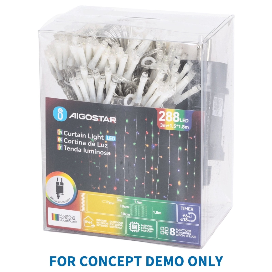 Aigostar - LED zewnętrzny łańcuch świąteczny 50xLED 5,3m IP44 zimnobiały