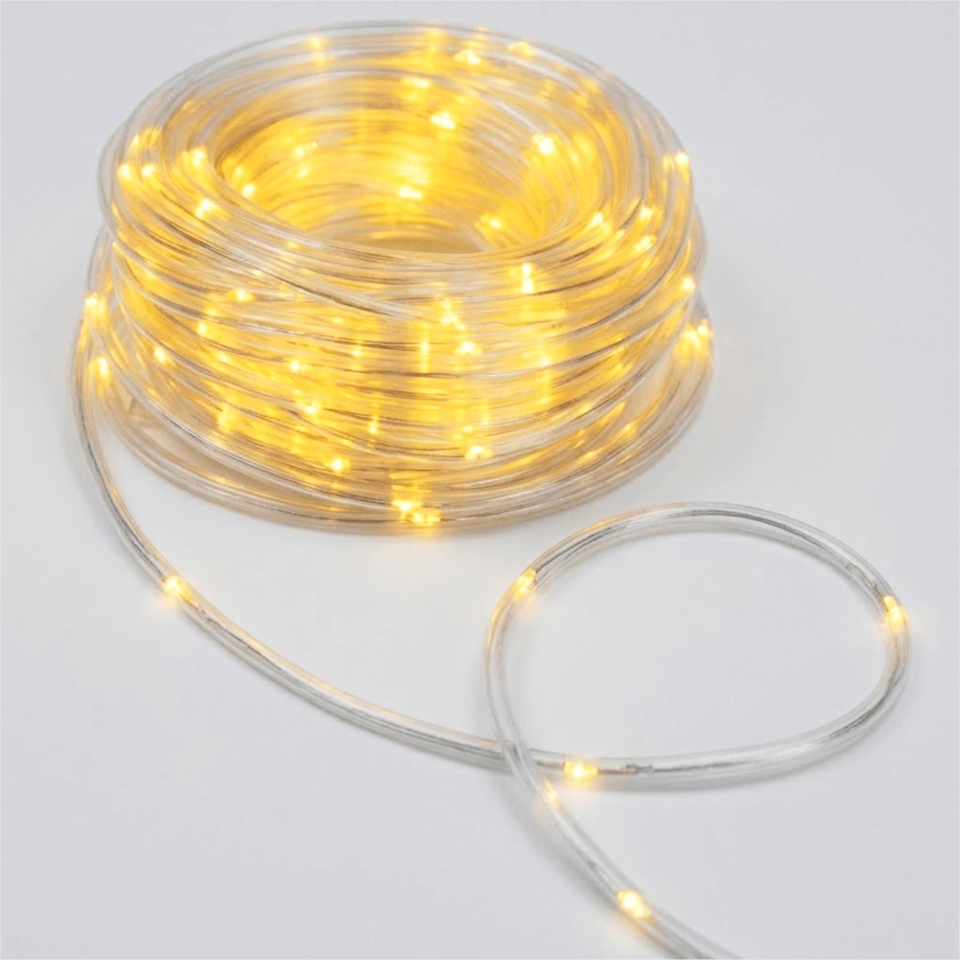 Aigostar - LED Zewnętrzny łańcuch świąteczny 50xLED/8 funkcji 3xAA 5,3m IP44 ciepła biel