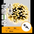 Aigostar - LED zewnętrzny łańcuch świąteczny 50xLED/8 funkcji 8m IP44 ciepła biel