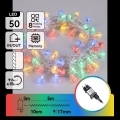 Aigostar - LED zewnętrzny łańcuch świąteczny 50xLED/8 funkcji 8m IP44 wielokolorowy