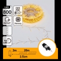 Aigostar - LED zewnętrzny łańcuch świąteczny 800xLED/8 funkcji 23m IP44 ciepła biała