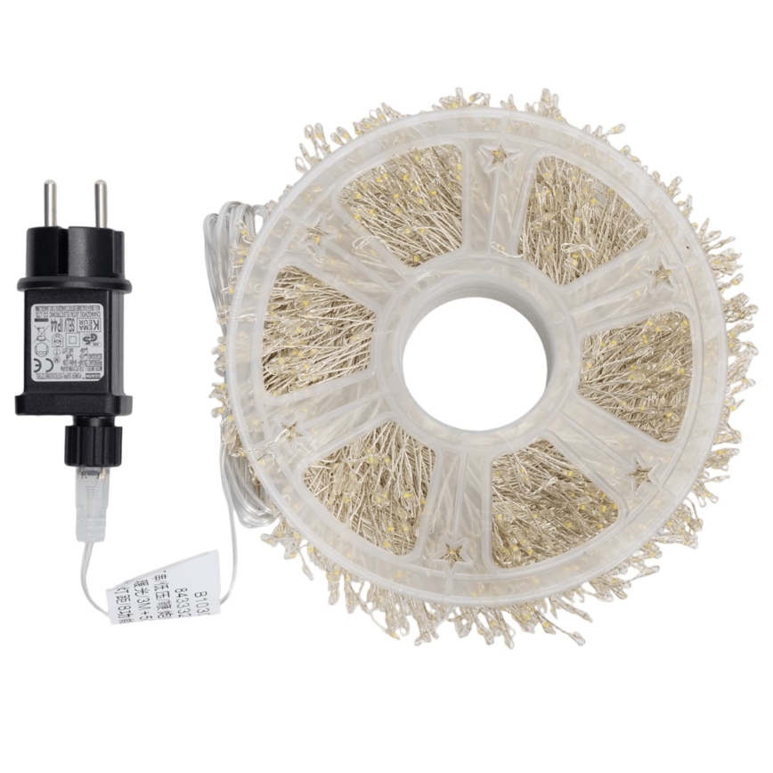 Aigostar - LED zewnętrzny łańcuch świąteczny 800xLED/8 funkcji 23m IP44 ciepła biała