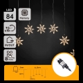 Aigostar - LED zewnętrzny łańcuch świąteczny 84xLED/8 funkcji 1,2x1m IP44 ciepła biała płatki śniegu