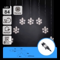 Aigostar - LED Zewnętrzny łańcuch świąteczny 84xLED/8 funkcji 1,2x1m IP44 zimna biel płatki śniegu