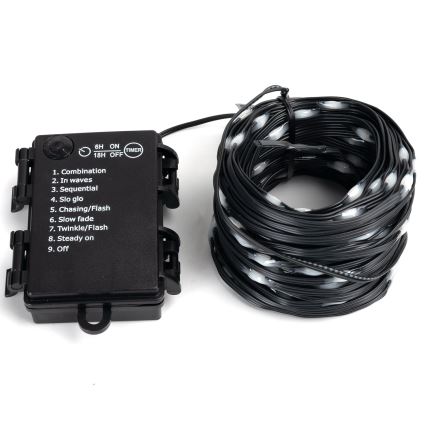 Aigostar - LED zewnętrzny łańcuch świetlny 150xLED/8 trybów 3xAA 15,3m IP44 wielokolorowy