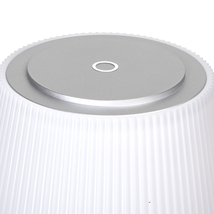 Aigostar - LED Zewnętrzna ściemnialna akumulatorowa lampa stołowa LED/4W/5V 3600mAh biały/matowy chrom IP54