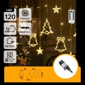 Aigostar - LED Zewnętrzny świąteczny łańcuch 120xLED/8 funkcji 3x0,6m IP44 ciepła biała + pilot zdalnego sterowania