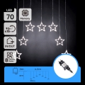 Aigostar - LED Zewnętrzny świąteczny łańcuch 70xLED 1,2x1m IP44 zimne białe gwiazdy