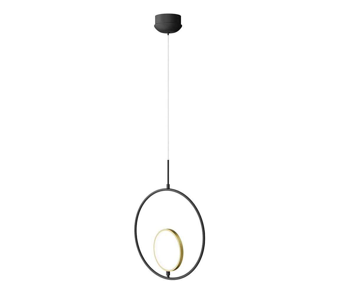 - LED Żyrandol na lince LED/15W/230V 6500K czarny/złoty