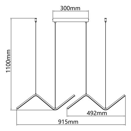 Aigostar - LED Żyrandol na lince LED/23W/230V 2700K