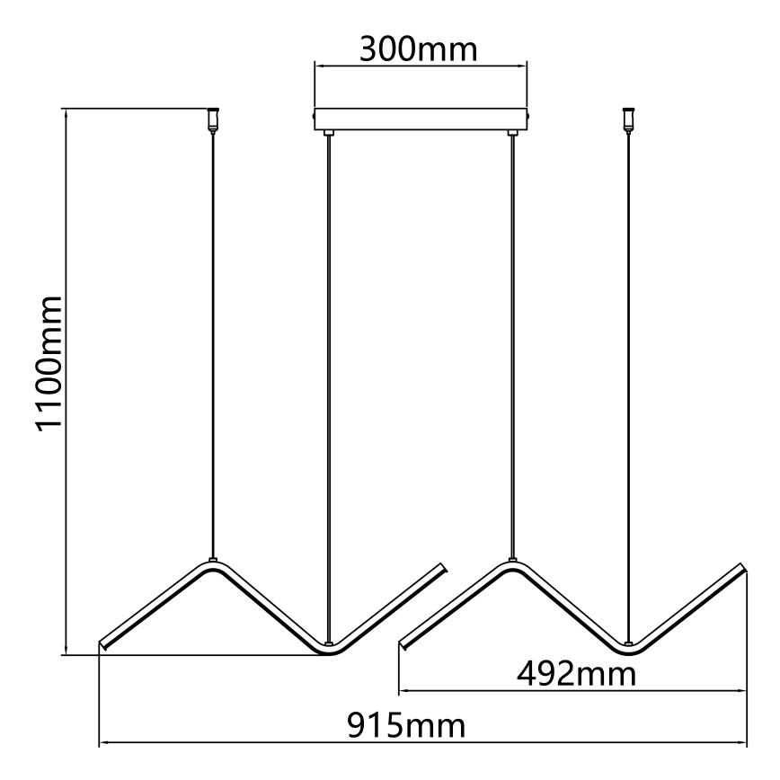 Aigostar - LED Żyrandol na lince LED/23W/230V 2700K