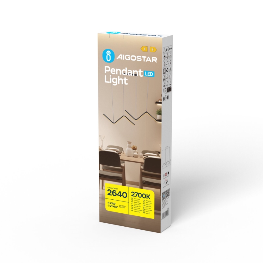 Aigostar - LED Żyrandol na lince LED/23W/230V 2700K