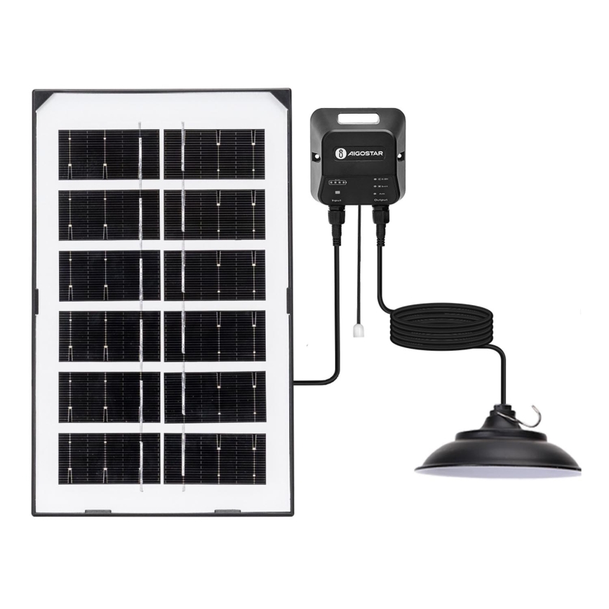 Aigostar - LED Żyrandol solarny LED/35W/12V 3000 mAh 6500K śr. 15 cm + pilot zdalnego sterowania