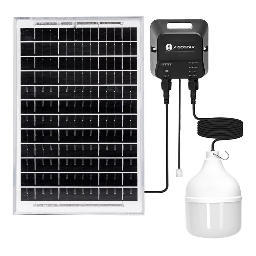 Aigostar - LED Żyrandol solarny LED/70W/12V 6000 mAh 6500K śr. 12 cm + pilot zdalnego sterowania
