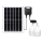 Aigostar - LED Żyrandol solarny z czujnikiem 2xLED/70W/12V 12000 mAh 6500K śr. 12 cm + pilot zdalnego sterowania