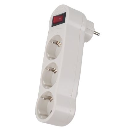 Aigostar - Listwa zasilająca z wyłącznikiem 3x16A/230V SCHUKO